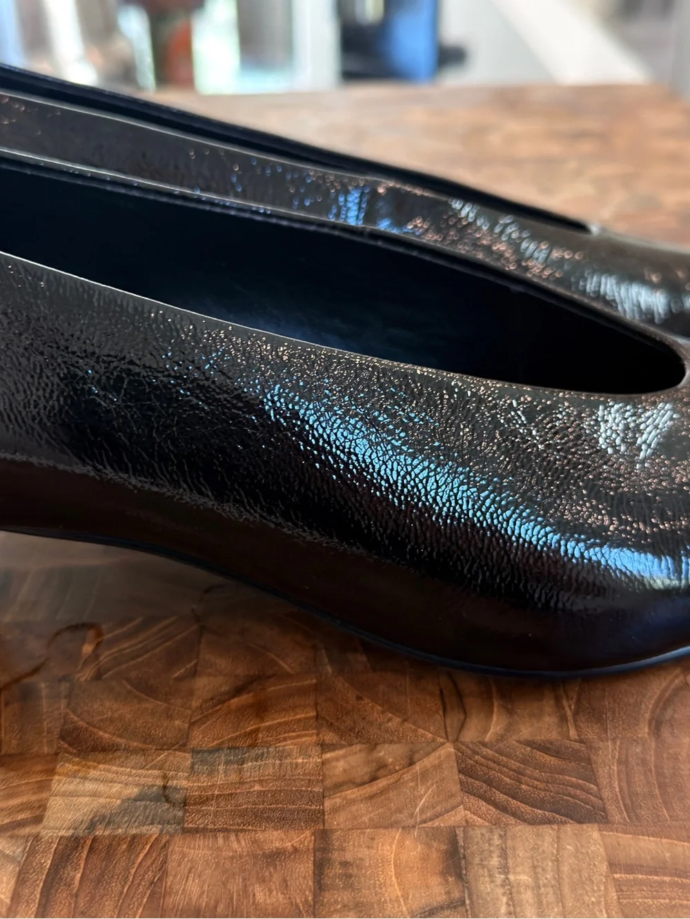 Marc Fisher LTD Cecile Pointed Toe Kitten Heel Pumps in Shiny Black Leather